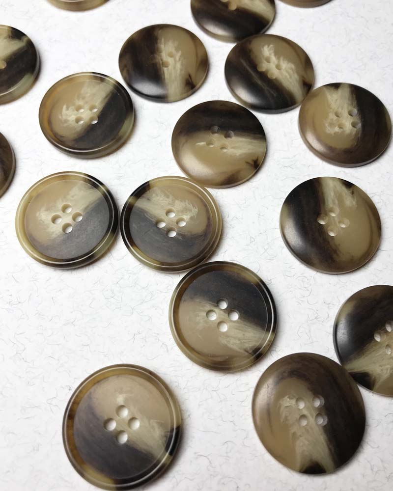 20mm 4 hole dark turtle buttons - Libertashery