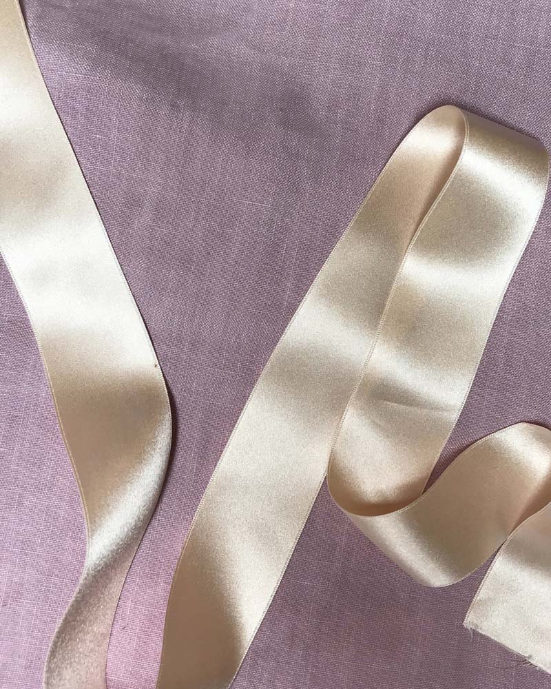 35mm Soft pink silk ribbon - Libertashery